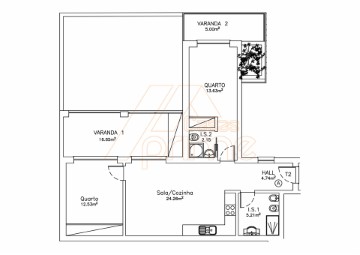 Apartamento 2 Quartos em Santo António dos Olivais