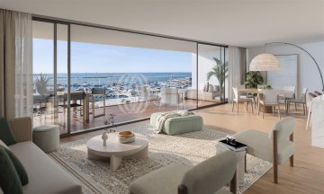 Sala de estar modelo T2 Del Mar Watterfront Living
