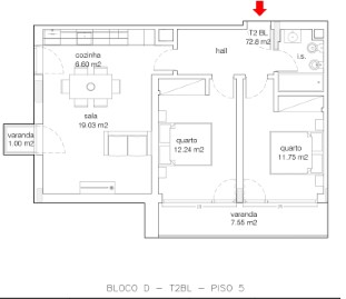 Apartamento 2 Quartos em Buarcos e São Julião