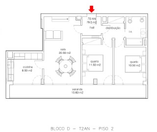 Apartamento 2 Quartos em Buarcos e São Julião