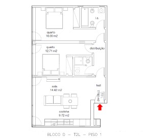 Apartamento 2 Quartos em Buarcos e São Julião