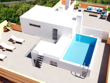 Apartamento T1 com piscina em Tavira, terraço