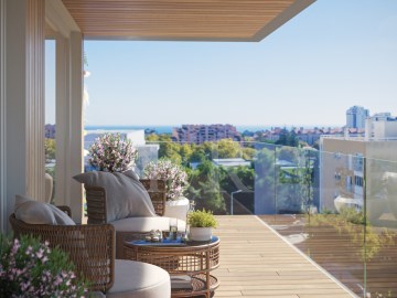 Fantástico apartamento T3 com varanda e vista mar 