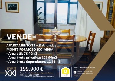 1 - Apartamento T3 - Monte Formoso (Coimbra)