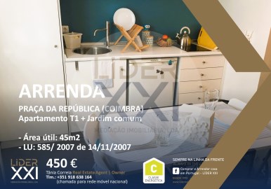 1 - Apartamento T1 - Praça da República