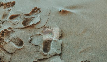 Pegadas no areia