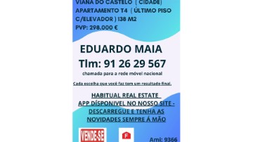 Apartamento 4 Quartos em Santa Maria Maior e Monserrate e Meadela