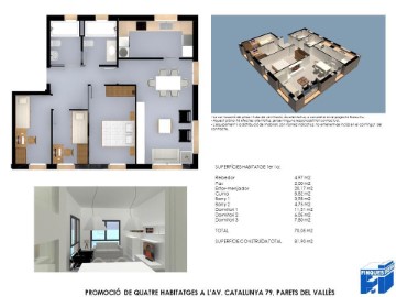 Piso 3 Habitaciones en Parets del Vallès